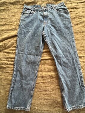 L.L.Bean Men’s Classic Fit Cotton Light Wash Straight Leg Jeans Size 35x28